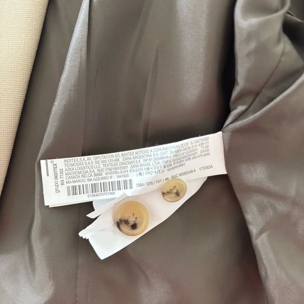Zara Beige Blazer for Men US 36